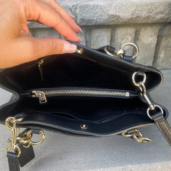 COACH MINETTA SATCHEL CROSSBODY SIGNATURE MONOGRAM WOMEN'S BAG Brown Black - Picture 13 of 16